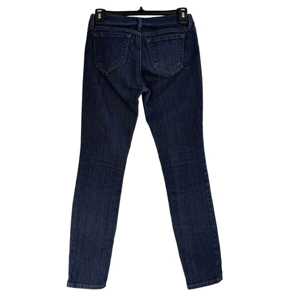 Ann Taylor LOFT Petite SZ 0P Modern Skinny Jeans Low-Rise Dark Wash Whiskered - Picture 4 of 9